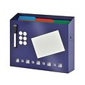 MMF Industries™ STEELMASTER® Soho Collection™ Wall File Basket With Dry Erase/Pen and Magnet, Blue