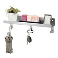 MMF Industries™ STEELMASTER® Soho Collection™ Metal Display Shelf With Peg Hooks, Silver