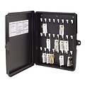 MMF Industries™ STEELMASTER® 24 Key Storage Box, Black, 10H x 8 5/8W x 1 7/8D