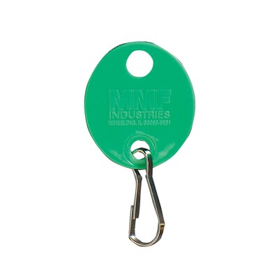 MMF Industries Snap-Hook Oval Key Tags, Green (201800902)