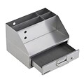 MMF Industries™ Soho Collection™ Docking Station, Silver, 4 Compartments