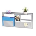 MMF Industries™ STEELMASTER® Multipurpose Wall Organizer, 2 Slots and 2 Shelves, Silver