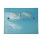 JAM Paper® Plastic Portfolio with Two Button Snap Closure, 9 1/2 x 12 1/2 x 3/4, Blue Translucent, Sold Individually (520BLUE)