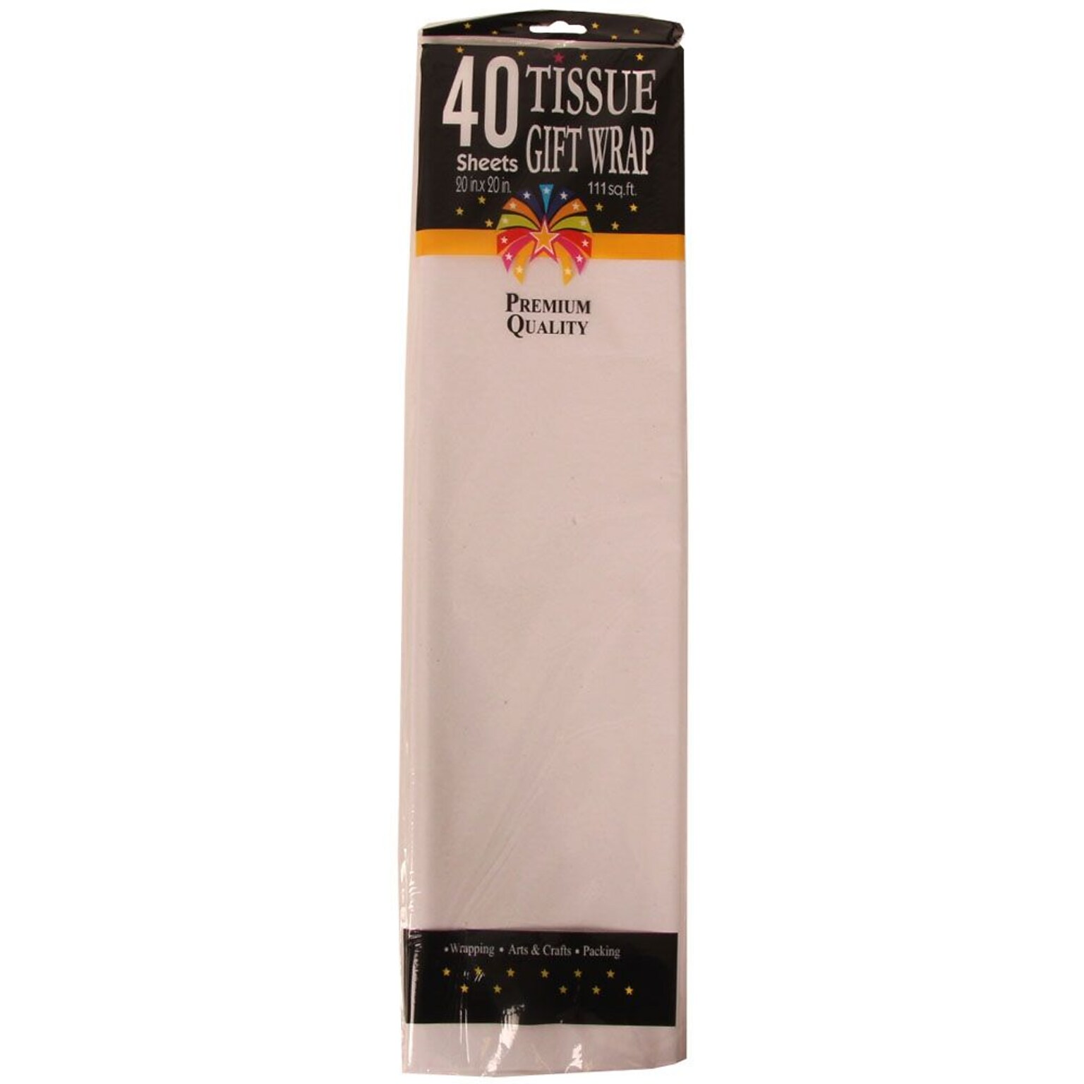 JAM Paper 20 x 26 Tissue Paper, White, 40 Sheets/Pack (211518944)