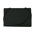 JAM Paper® Ecoboard Business Card Holder Case with Round Flap, Black Kraft, Sold Individually (2500 202)
