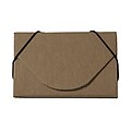 JAM Paper® Ecoboard Business Card Holder Case with Round Flap, Natural Brown Kraft, Sold Individually (2500 201)