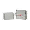 JAM Paper® Plastic Business Card Box, Clear Frost with Metal Edge, Sold Individually (9064CL)