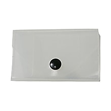 JAM Paper® Plastic Business Card Holder Case with Snap Closure, Clear, Sold Individually (368668)