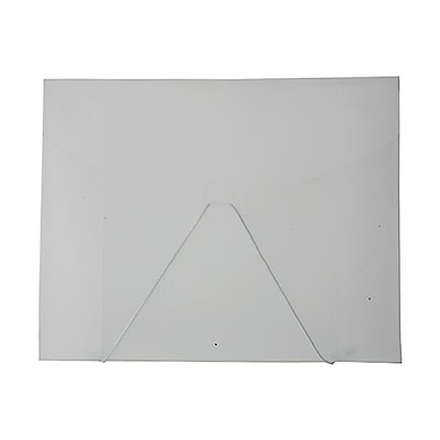 JAM Paper® Plastic Portfolio with Hook Closure, Large, 9 1/2 x 12 x 1/4, Clear, Sold Individually (2025 009)