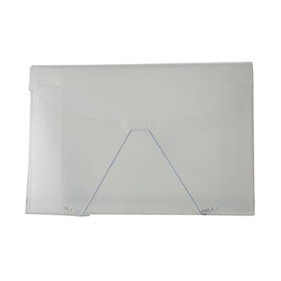 JAM Paper® Plastic Portfolio with Hook Closure, Medium, 6 1/2 x 9 1/2, Clear, Sold Individually (2024 009)