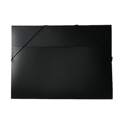 JAM Paper® Portfolio with Elastic Closure, Large, 11 x 15 x 1/2, Black Poly, Sold Individually (6102