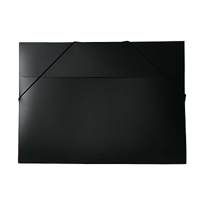 JAM Paper® Portfolio with Elastic Closure, Large, 11 x 15 x 1/2, Black Poly, Sold Individually (6102 027)