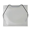 JAM Paper® Plastic CD Case Portfolio with Elastic Closure, 5 x 5 5/8 x 3/8, Clear, Sold Individually (2503 001)