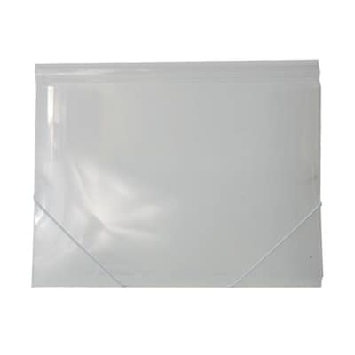 JAM Paper Plastic Portfolio Case with Elastic Closure, Clear (56202)