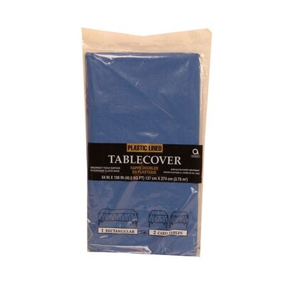 JAM Paper® Paper Table Cover with Plastic Lining, Blue Tablecloth, Sold Individually (291323329)