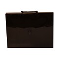 JAM Paper® Plastic Business Portfolio Briefcase with Handles, 10 x 13 x 1 1/2, Black, Sold Individually (279121950)