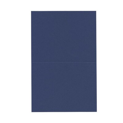 JAM Paper® Blank Foldover Cards, A2 size, 4 3/8 x 5 7/16, Presidential Blue, 100/pack (330913114)