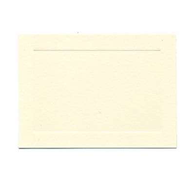 JAM Paper® Blank Note Cards, 4bar size, 3 1/2 x 4 7/8, Ivory with Panel Border, 100/pack (175964)