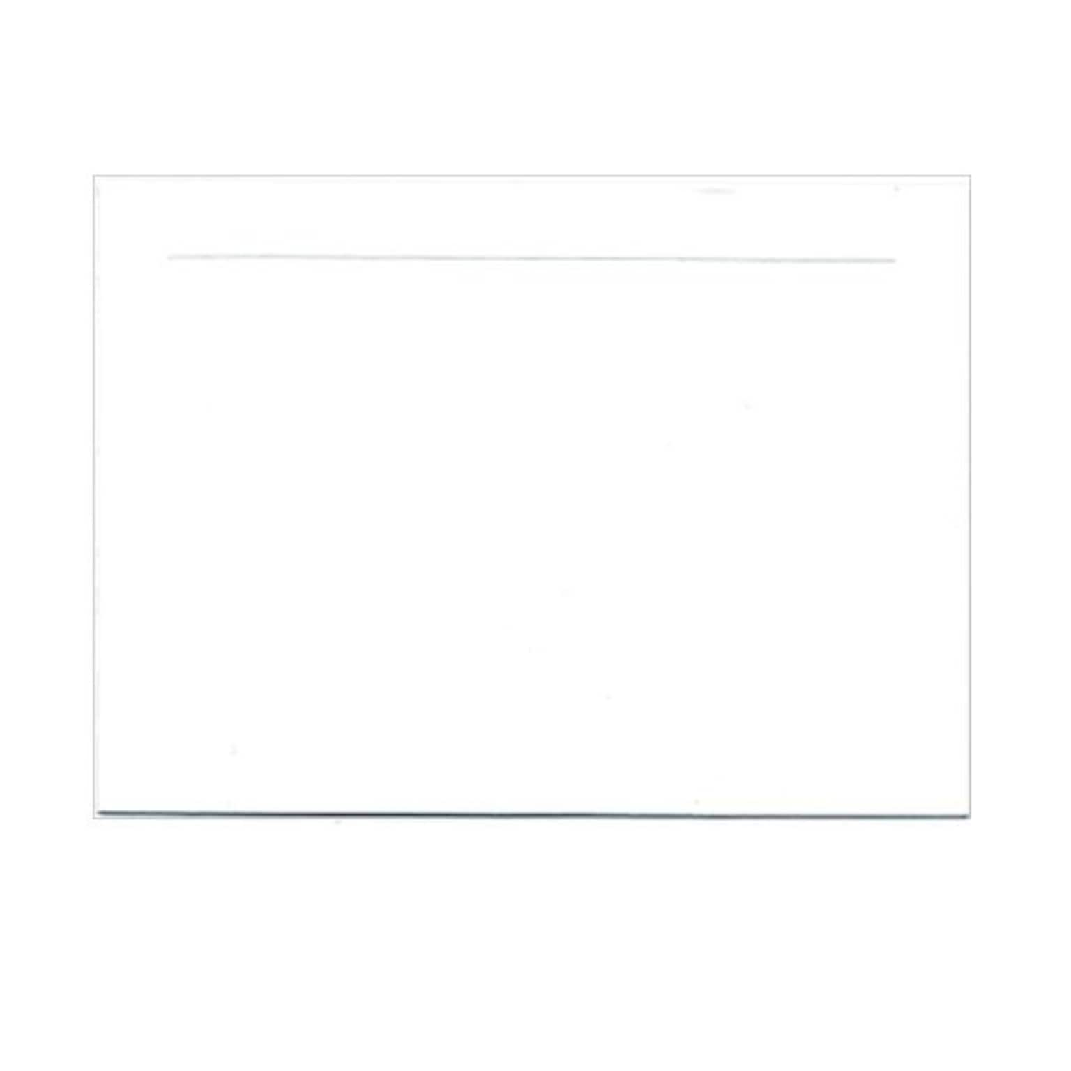 JAM Paper® Blank Note Cards with Panel Border, 4bar size 3 1/2 x 4 7/8, White, 100/pack (175965)