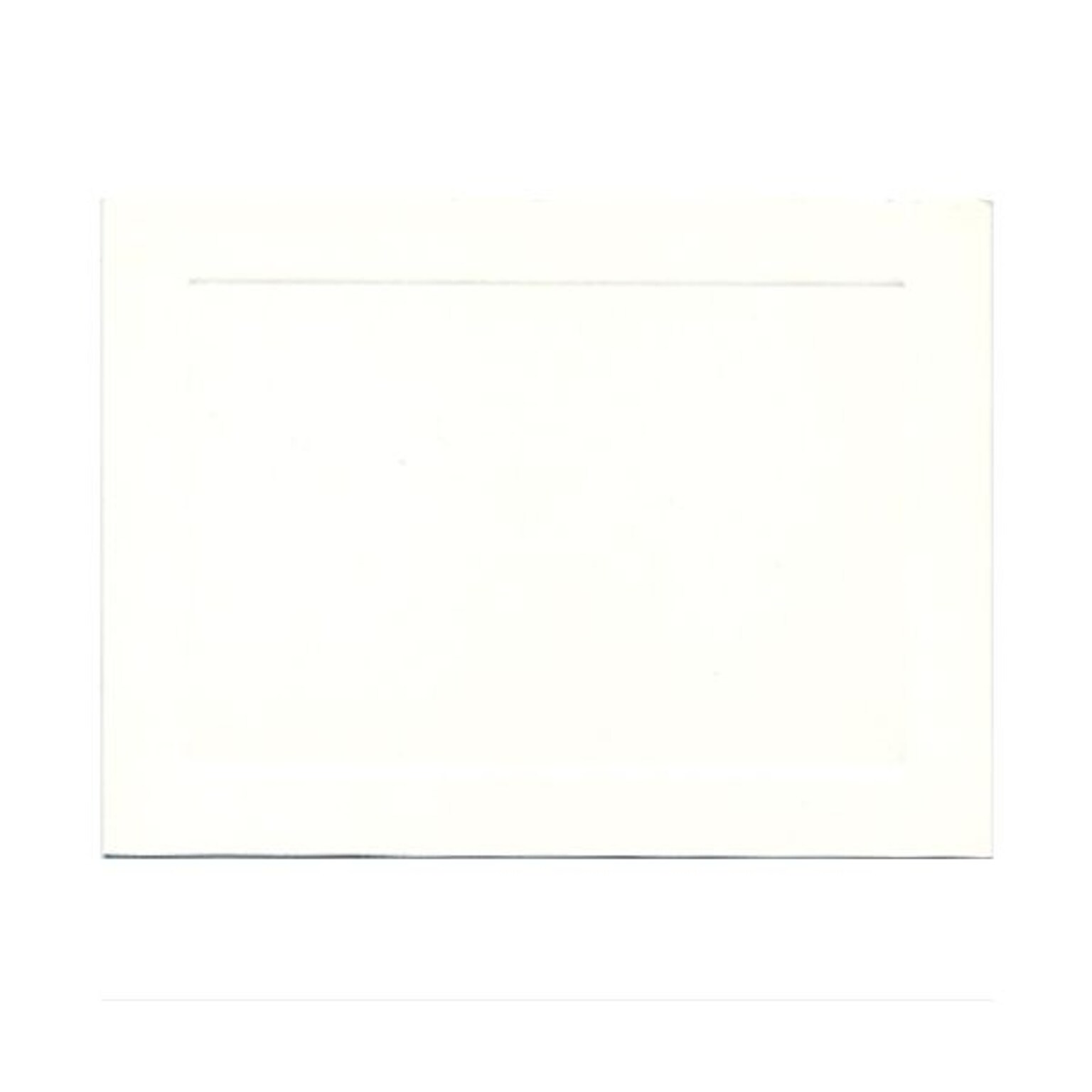 JAM Paper® Blank Note Cards, A6 size, 4 5/8 x 6 1/4, White with Panel Border, 500/box (01751001B)