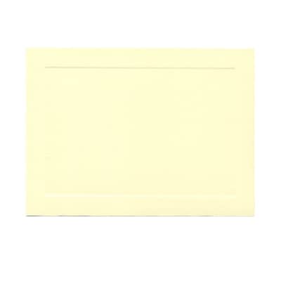 JAM Paper® Blank Note Cards with Panel Border, A7 size, 5 1/8 x 7, Ivory, 500/box (98040B)