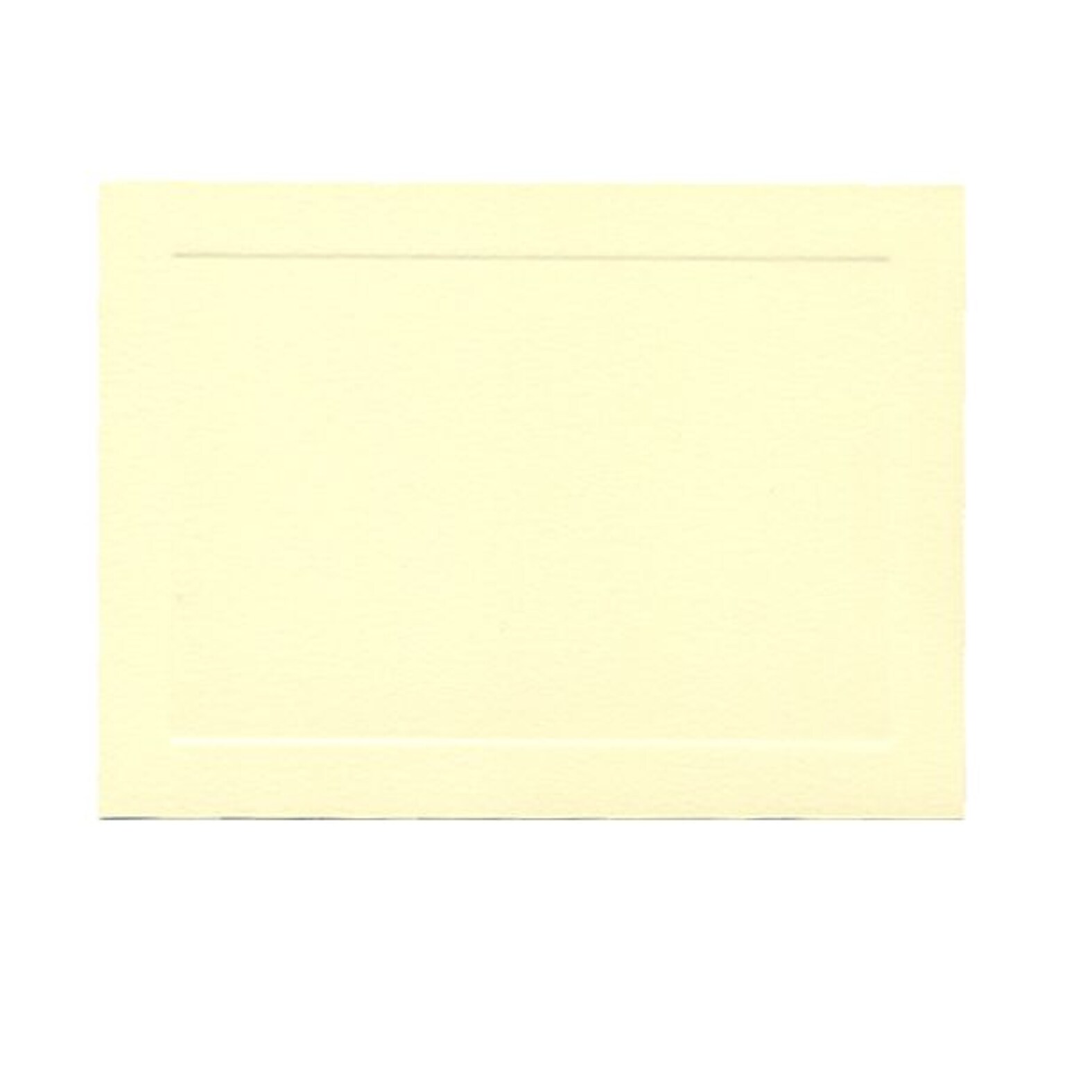JAM Paper® Blank Note Cards with Panel Border, A7 size, 5 1/8 x 7, Ivory, 500/box (98040B)