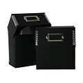JAM Paper® CD Box with Metal Edges, 5 x 5 1/2 x 2 1/2, Black Kraft, Sold Individually (9063 202)