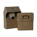 JAM Paper® CD Box, 5 x 5.5 x 2.5, Brown Kraft with Metal Edge, Sold Individually (6063 201)