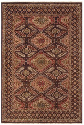 Feizy® Isabella Pure Wool Pile Border Rug; 86 x 116, Brown/Brown
