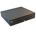 APG 4000 Series Steel Stainless Front Cash Drawer; Black