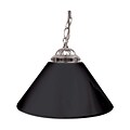 Trademark Global® 14 Single Shade Bar Lamp With Silver Hardware, Plain Black