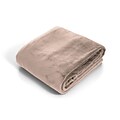 Trademark Global® Lavish Home Super Soft Flannel Blanket, King, Beige