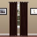 Trademark Global® Lavish Home 2 Panel Wavy Curtain Set With Grommets, Chocolate