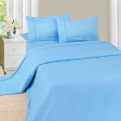 Trademark Global® Lavish Home 1200 Series 4 Piece Sheet Set, King, Blue
