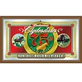 Trademark Global® 15 x 26 Black Wood Framed Mirror, Budweiser® Clydesdales 75th Anniversary
