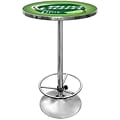 Trademark Global® 28 Solid Wood/Chrome Pub Table, Green, Bud Light Lime