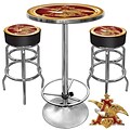 Trademark Global® Ultimate 2 Bar Stools and Table Gameroom Combo, Budweiser® A & Eagle