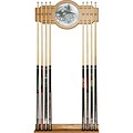 Trademark Global® Wood and Glass Billiard Cue Rack With Mirror, U.S. Army This Well Defend