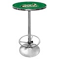 Trademark Global® 28 Solid Wood/Chrome Pub Table, Green, University of North Carolina Charlotte