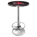 Trademark Global® NCAA® 28 Solid Wood/Chrome Pub Table, Black, Miami University Ohio