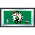 Trademark Global® 15 x 27 Black Wood Framed Mirror, Boston Celtics NBA