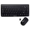 Verbatim 97472 USB 2.0 Wireless Optical Mini Slim Desktop Keyboard and Mouse; Black