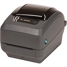 Zebra® GX420t 203 dpi 4in/sec Thermal Transfer/Direct Label Printer w/Bluetooth; GX42-102810-000
