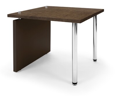 OFM™ Profile Series Laminated End Table With Steel Tube Legs, Windswept Bronze/Brown Leg Panel
