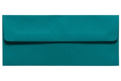 LUX® 70lbs. 4 1/8 x 9 1/2 #10 Exclusive Square Flap Envelopes; Teal Blue, 1000/BX