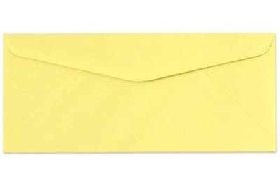 LUX® 60lbs. 4 1/8 x 9 1/2 #10 Regular Envelopes, Pastel Canary Yellow, 500/BX