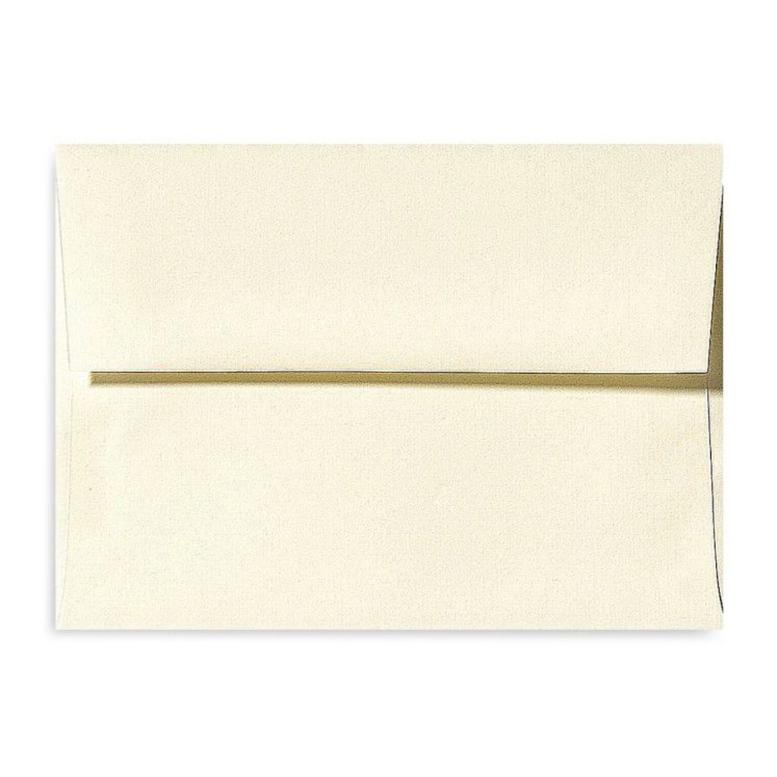 LUX® 70lb 4 3/8x5 3/4 Square Flap Envelopes W/Peel&Press; Natural Linen, 500/BX