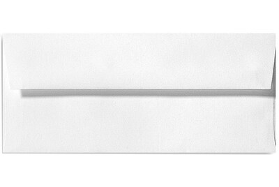 LUX Square Flap Self Seal #10 Invitation Envelope, 4 1/2 x 9 1/2, White, 500/Box (4860-80W-500)