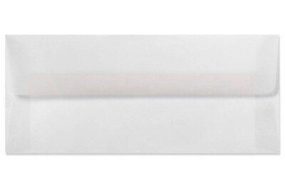 LUX® 30lb 4 1/8x9 1/2 Square Flap #10 Envelopes, Clear Translucent, 500/BX