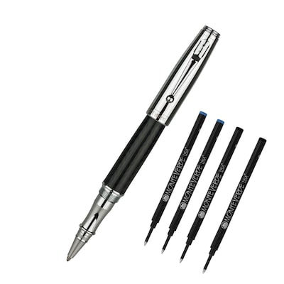 Monteverde Invincia™ Rollerball Pen W/2 Black and 2 Blue Refills, Medium Point (MV73456)